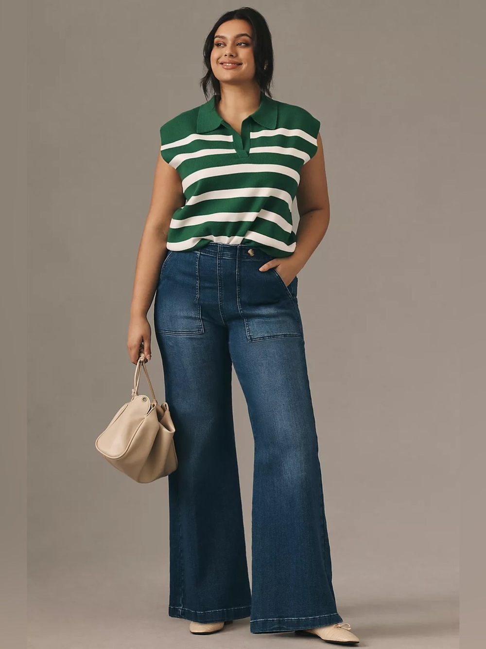 Anthropologie the Kit High-Rise Wide Leg Utility Jeans